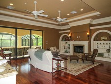 2nd floor family room with recessed ceiling and fans - Ormond Beach FL