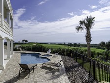 Pool overlooking ocean and golf - oceanfront home - Palm Coast, FL