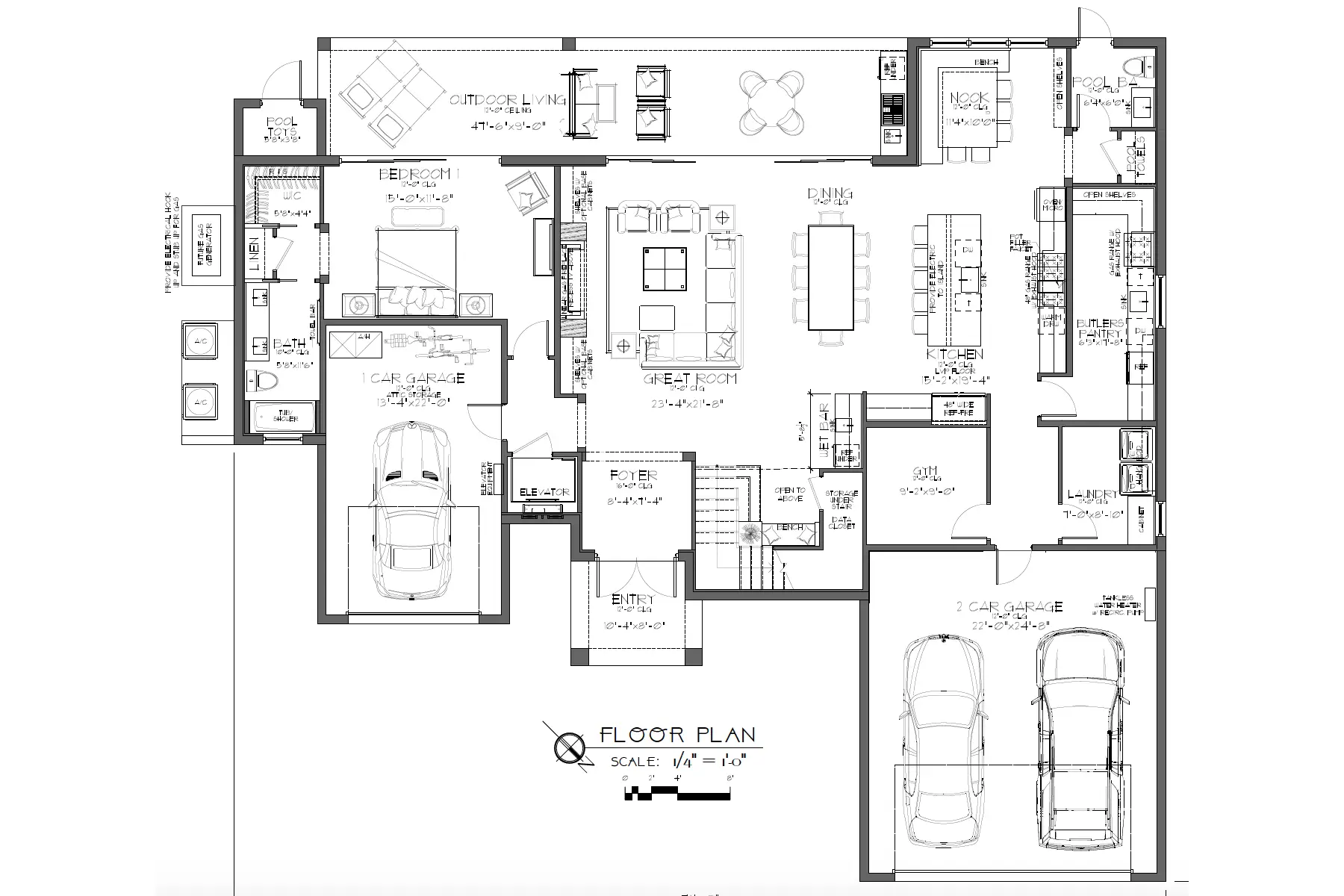 Magnolia Manor Luxury Home - 1st Floor Plan
