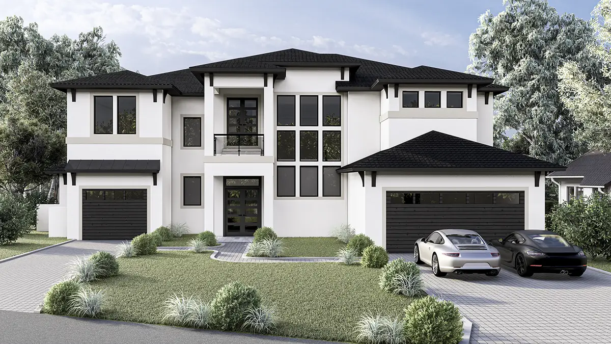 Magnolia Manor Luxury home - Front View Rendering