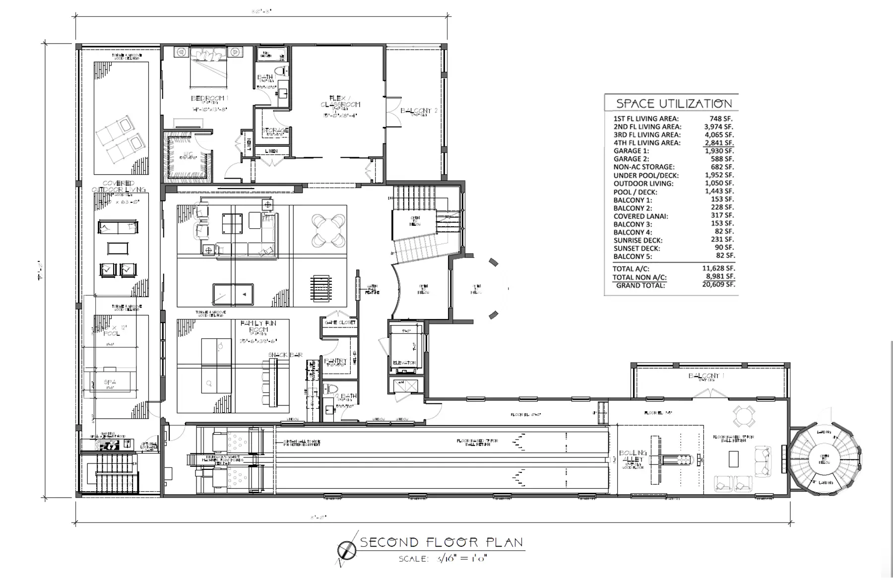 Sandcastle Luxury Home - 2nd Floor Plan