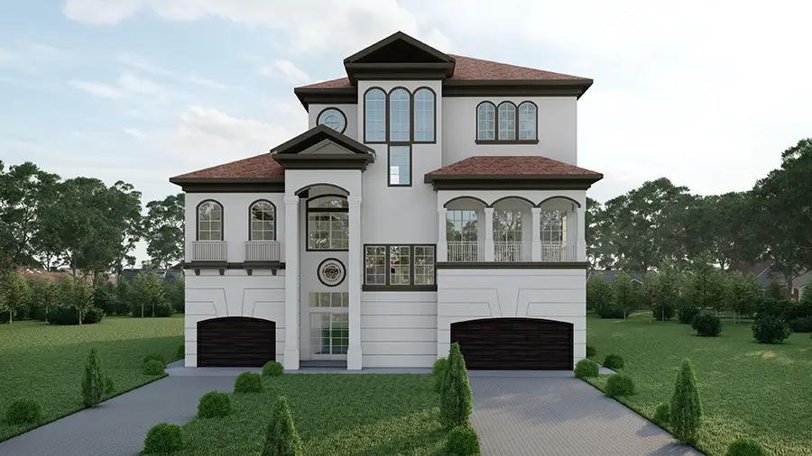 Sawgrass Sanctuary Luxury home - Full Color Rendering