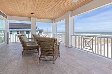 Balcony with beachfront view, looking northeast