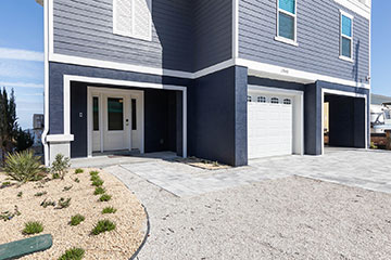 Front door and driveway