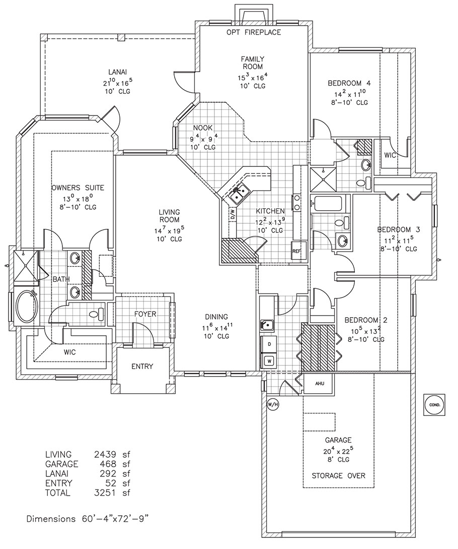 Vanderbilt III Custom Home Floor Plan Palm Coast, FL