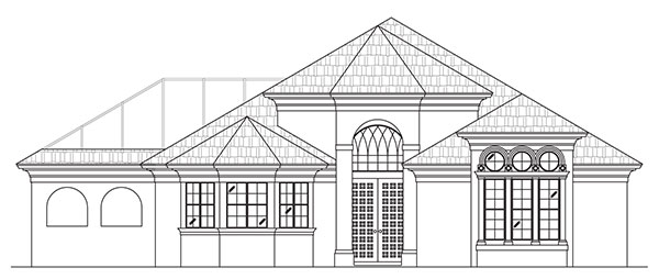 Rendering of Villa Mediterranean by Stoughton & Duran Custom Homes