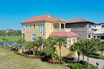 Side view of Ocean Hammock custom home