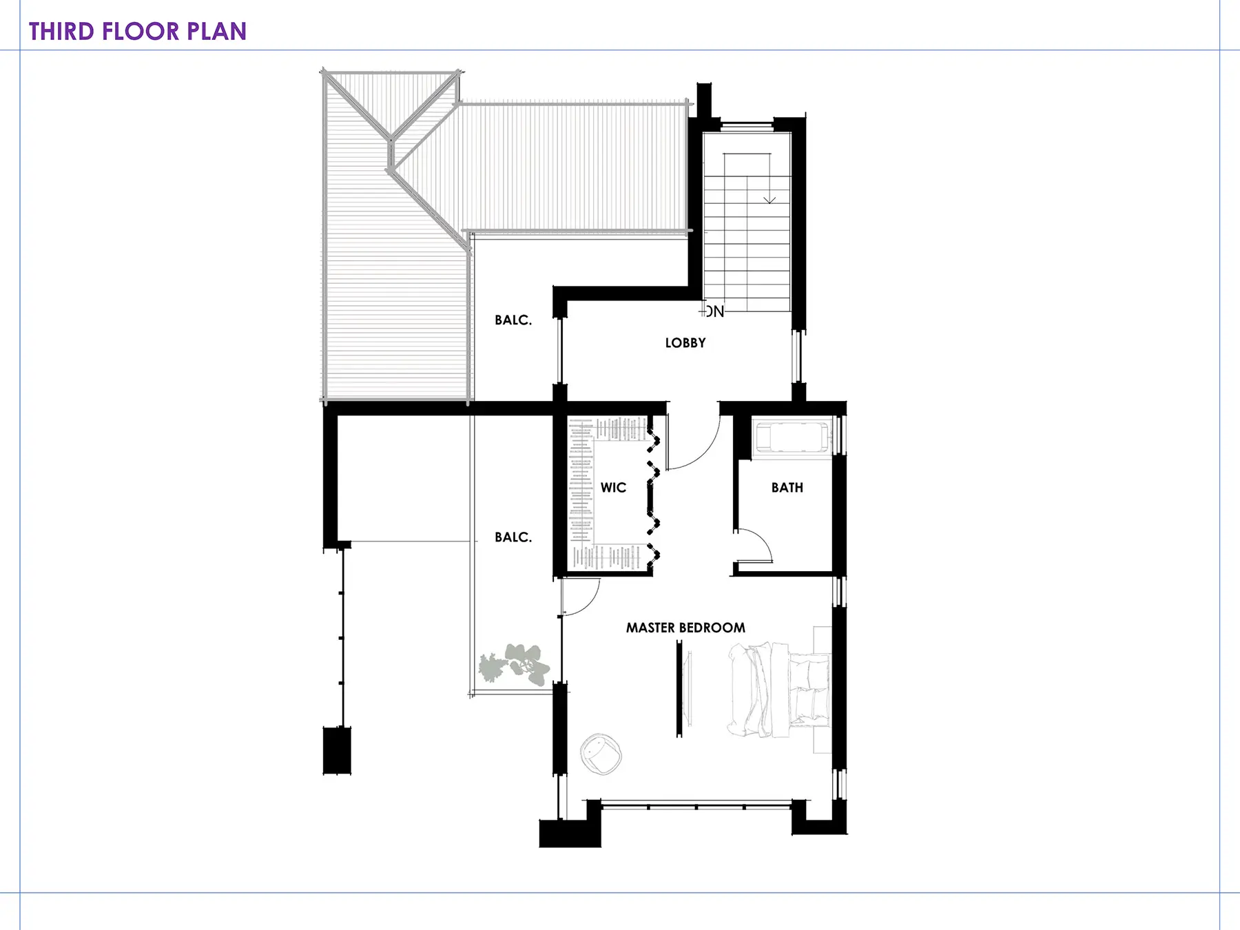 Three Story Modern Home - 3rd-Floor Plan