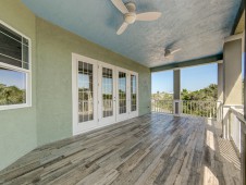 Covered deck on the second floor