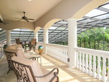 Terrace overlooking pool area